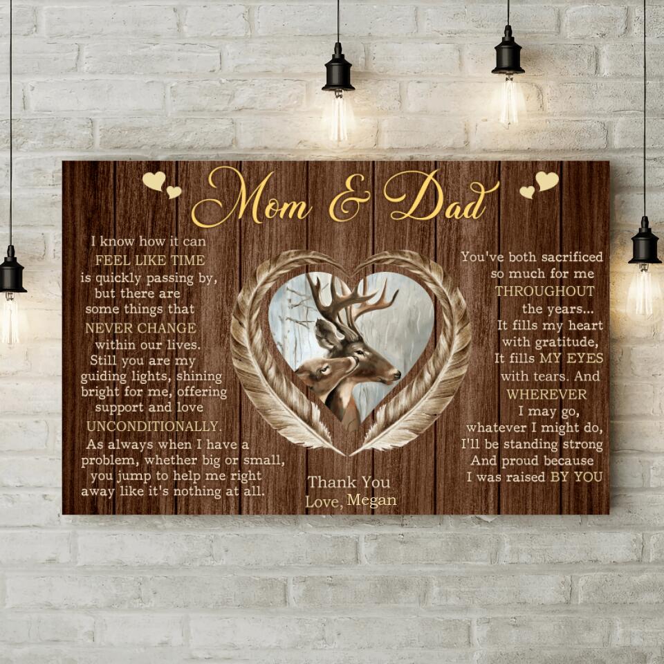 Thank You Mom And Dad Custom Canvas Poster Anniversary Gift For Parents