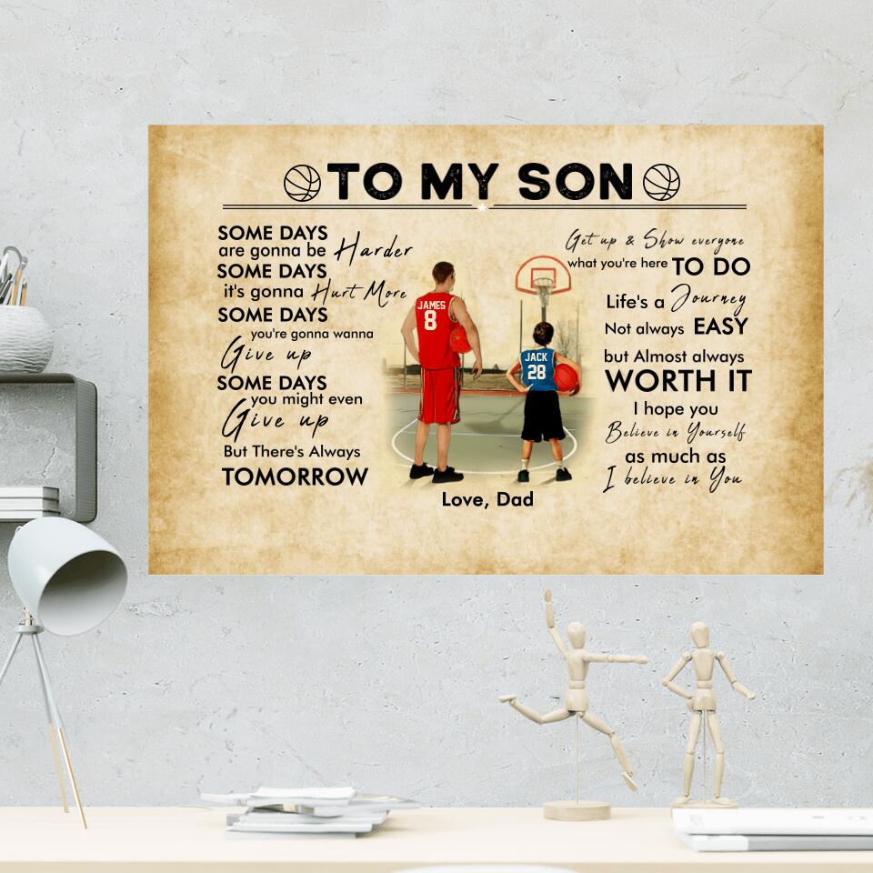 To My Son I Believe In You Custom Canvas Poster Birthday Gift For Son