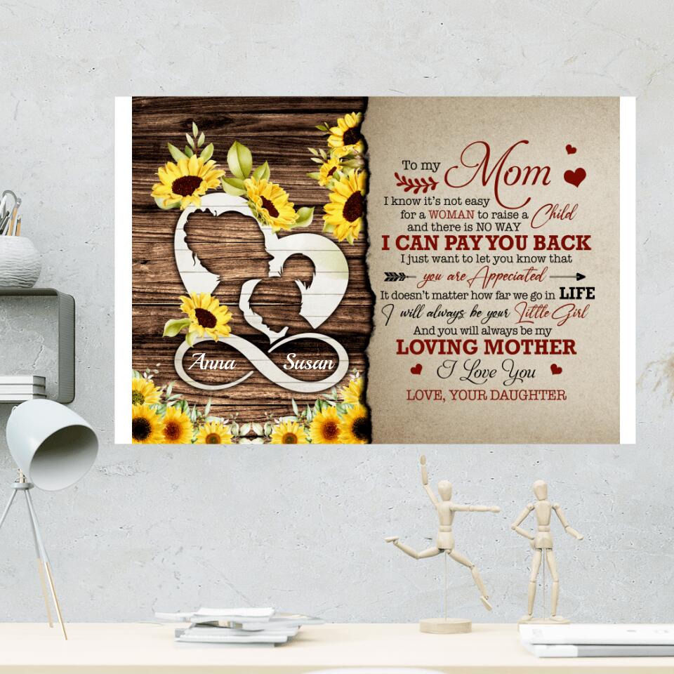 I Will Always Be Your Little Girl Custom Canvas Poster Anniversary Gift For Mom