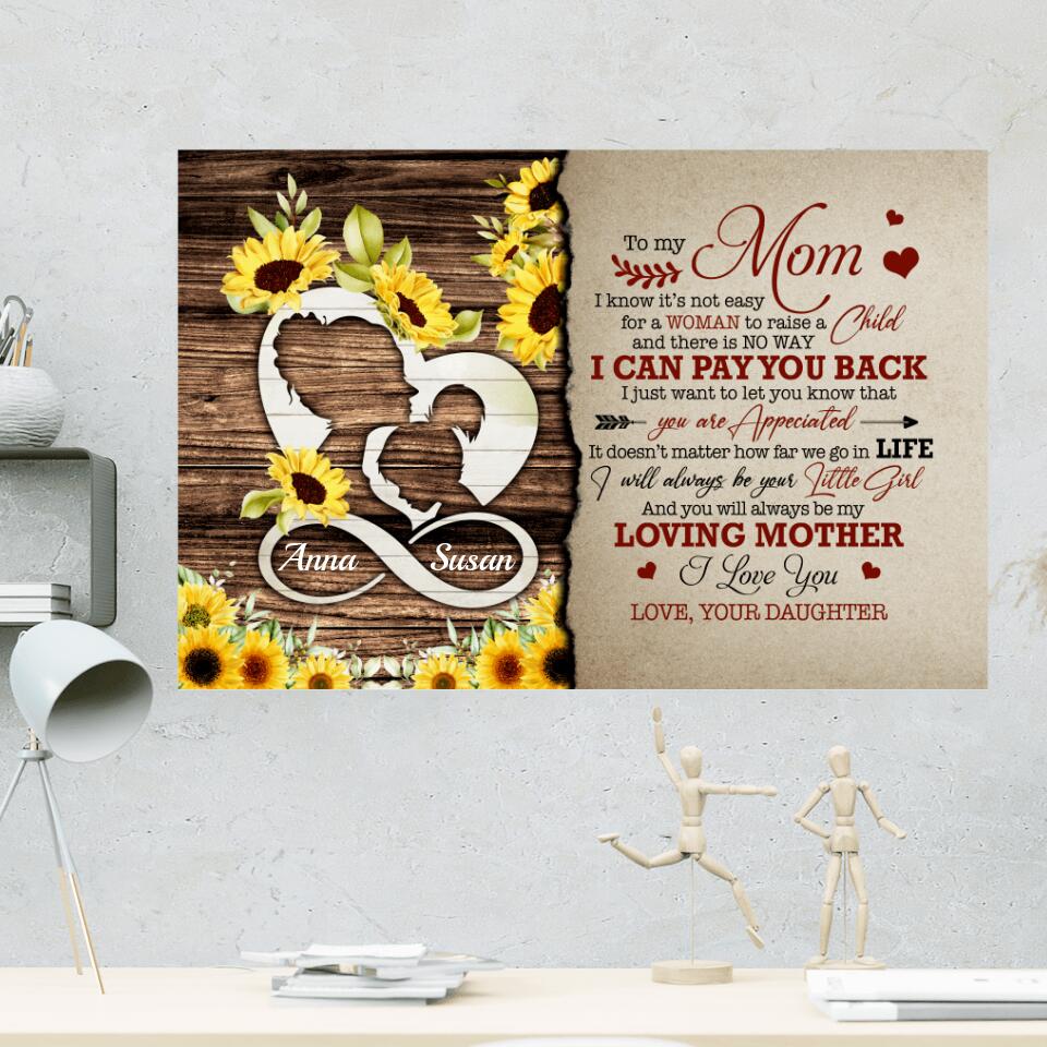 I Will Always Be Your Little Girl Custom Canvas Poster Anniversary Gift For Mom