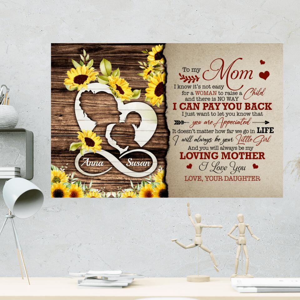 I Will Always Be Your Little Girl Custom Canvas Poster Anniversary Gift For Mom