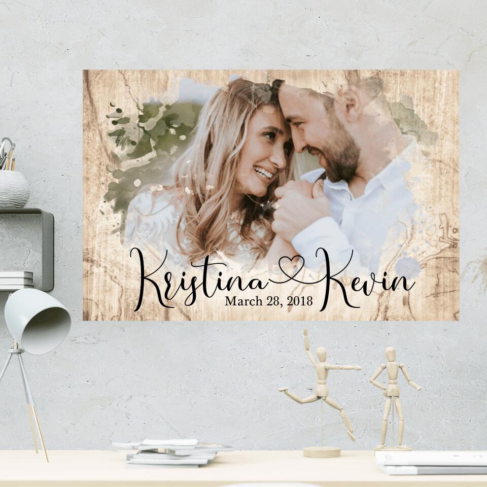 Time Fades Away Custom Canvas Poster Anniversary Gift For Couples