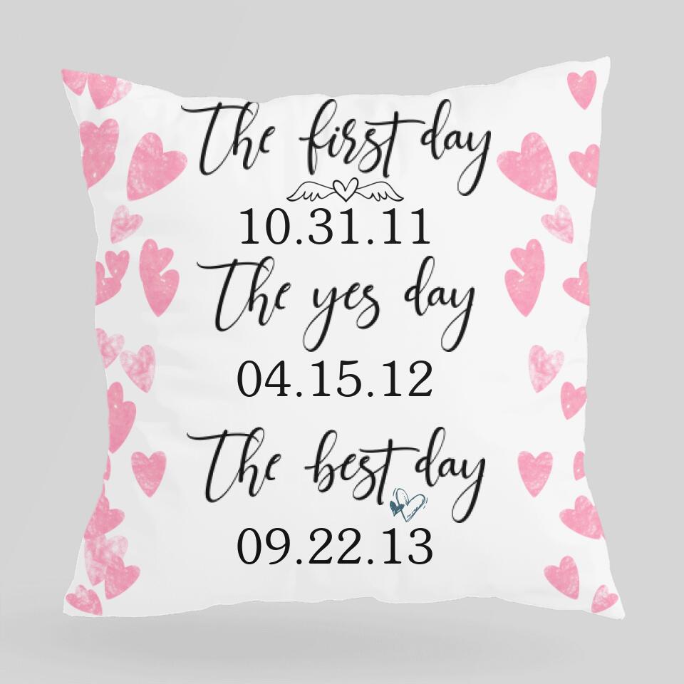 40th Wedding Anniversary Gift for Husband - Save The Date Canvas Pillow/ Anniversary Gift for Him/Her - 207HNTHPI446