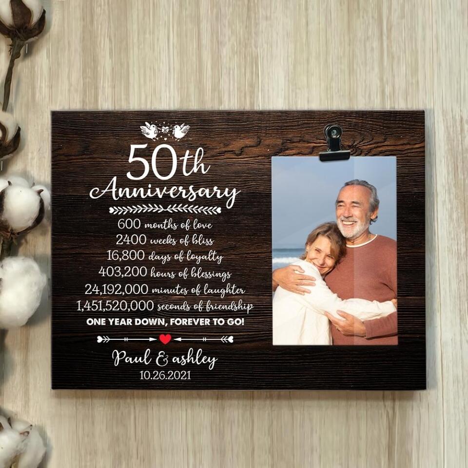 50 Anniversary Gift for Wife - Best Personalized Photo Clip Frame Gift for Her - 208IHNTHPT511