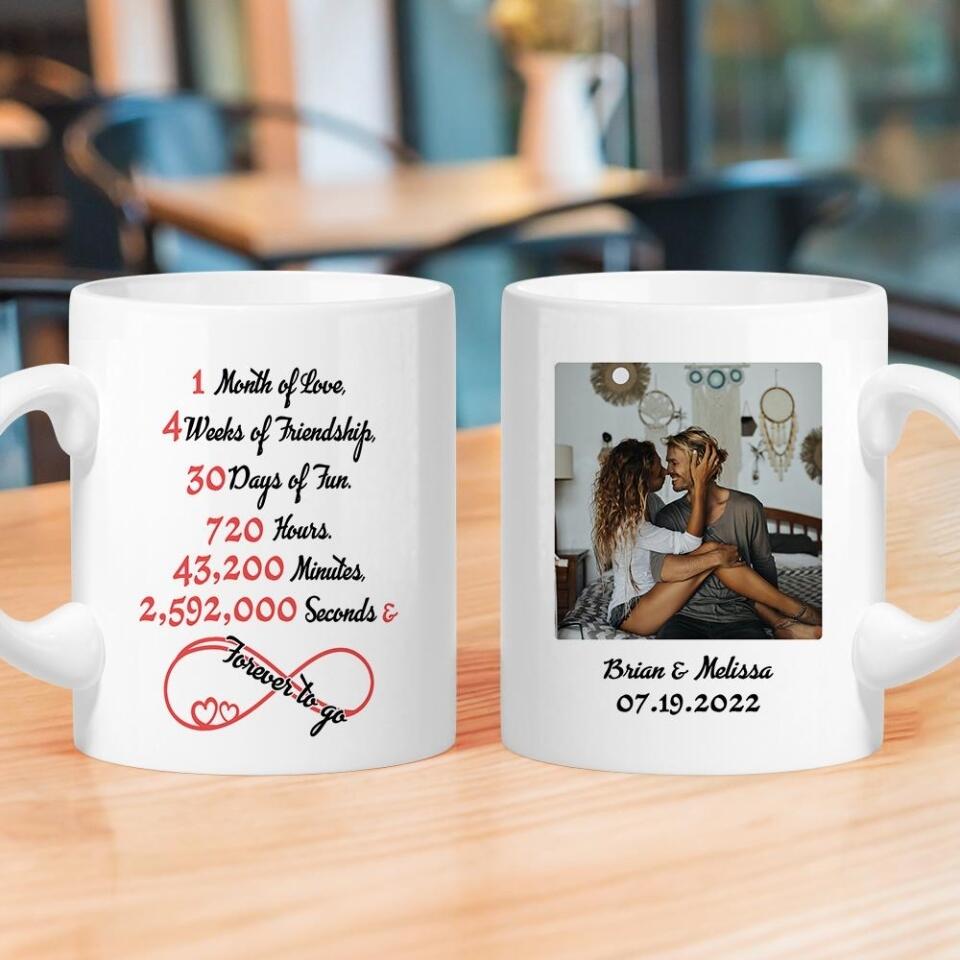 1 Month Of Love - Personalized Mug - Best Anniversary Gifts For Him/Her