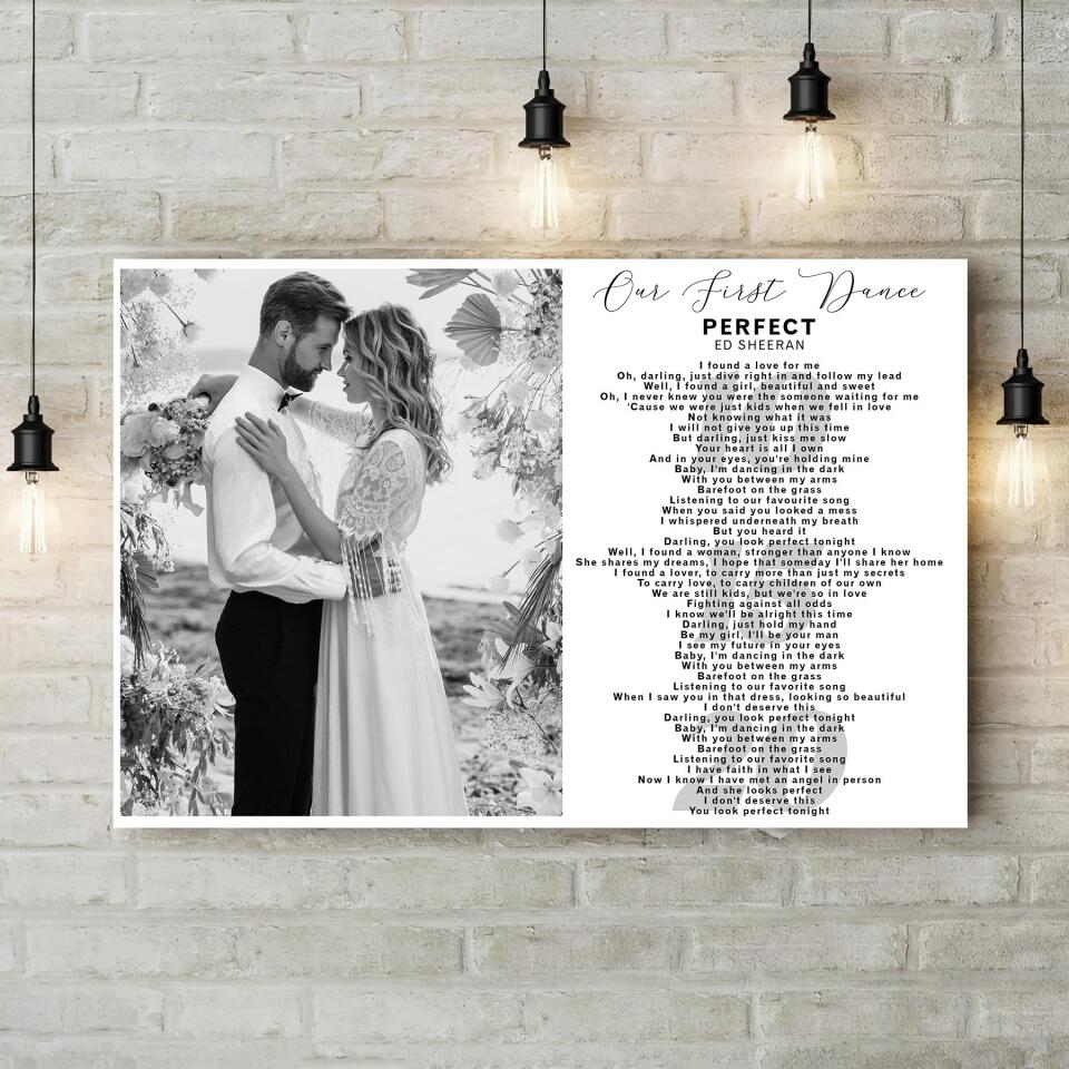 Our First Dance Favorite Song Lyrics Custom Canvas Poster Anniversary Gifts