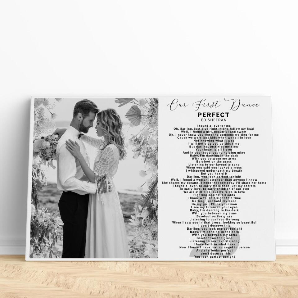Our First Dance Favorite Song Lyrics Custom Canvas Poster Anniversary Gifts