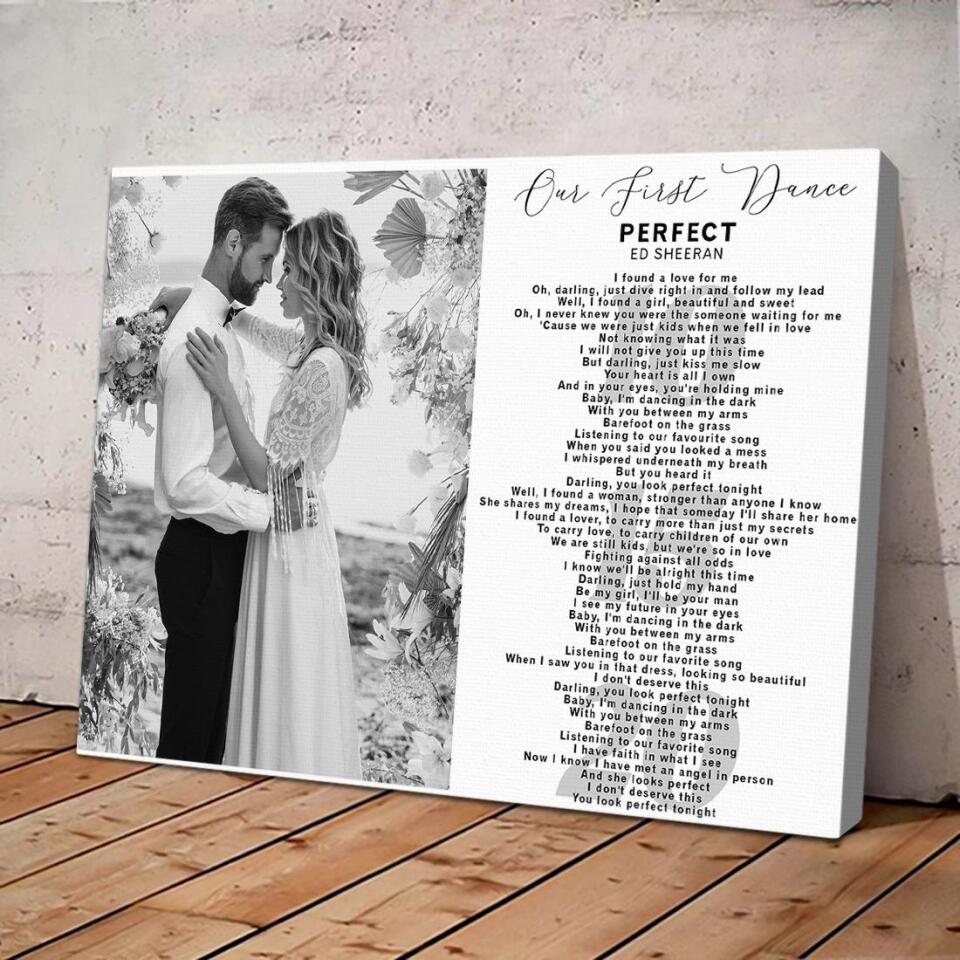Our First Dance Favorite Song Lyrics Custom Canvas Poster Anniversary Gifts