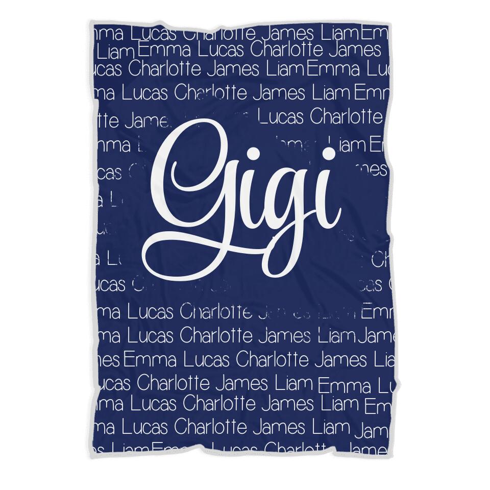 Best Birthday Gifts for Mom/ Grandma/Gigi/ Nana - Personalized Fleece Blanket for Family - 208IHNBNBL557