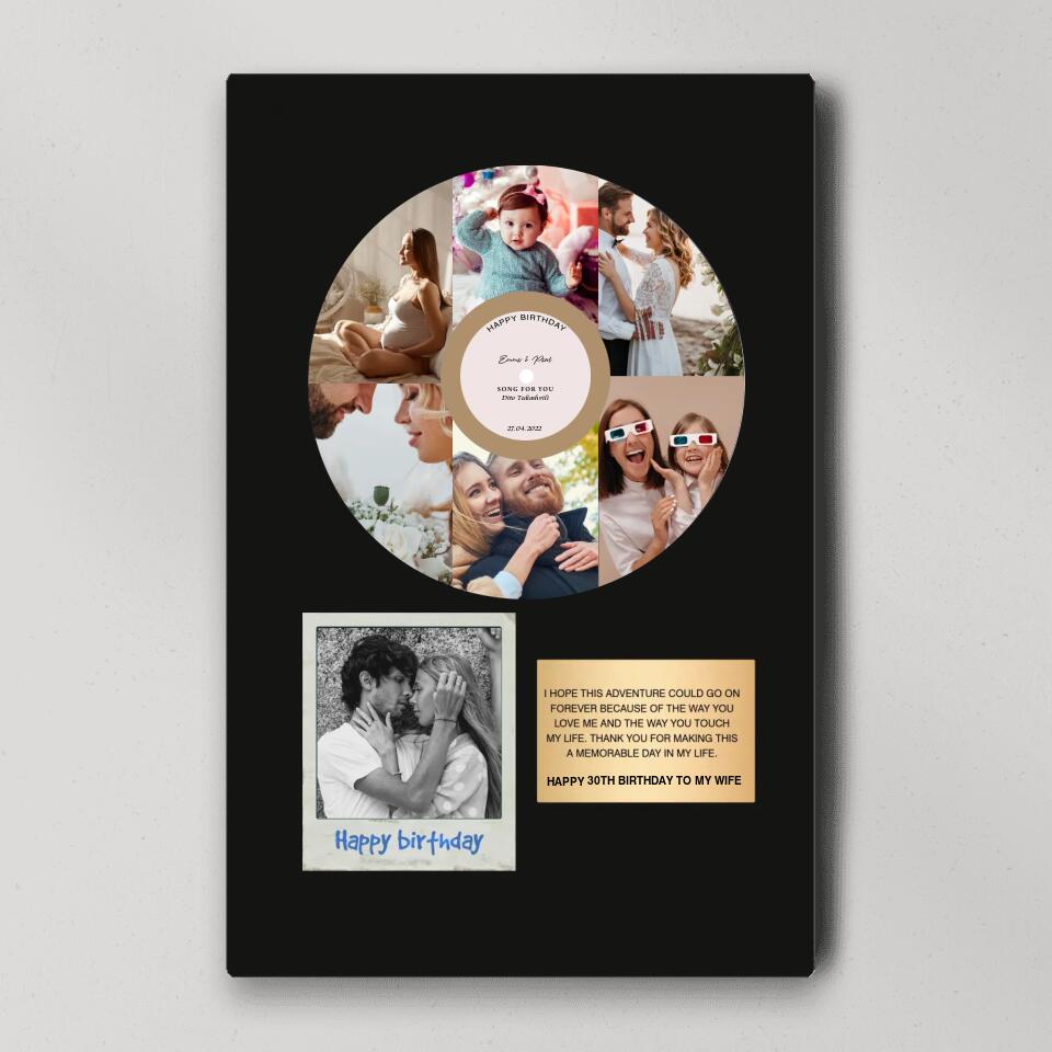 Happy Birthday Song Custom Canvas Poster Birthday Gift