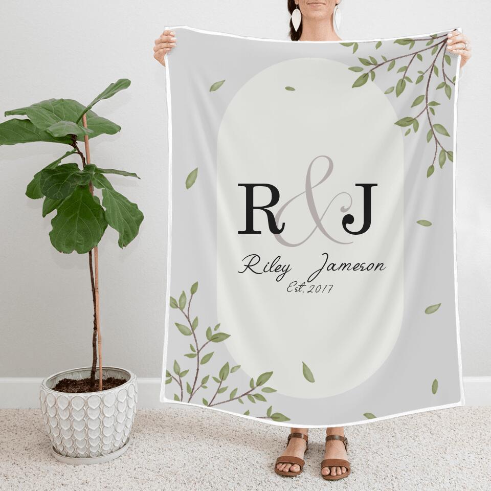 50th Anniversary Gift For Wife - Personalized Blanket For Husband and Wife - Home Decor, Gift from Daughter, Gift for Mom, Grandma - 208IHNBNBL513
