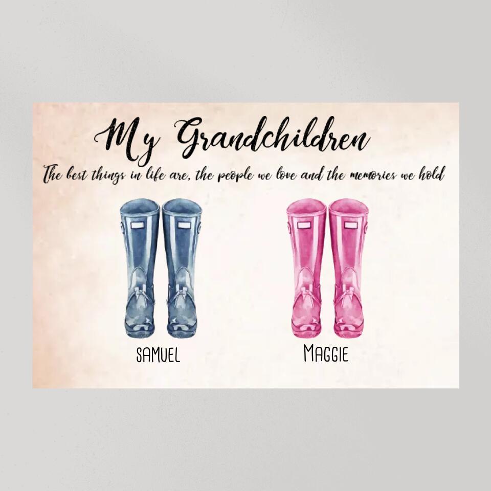 My Grandchildren The Best Thing In Life Custom Canvas Poster Gift For Grandparents
