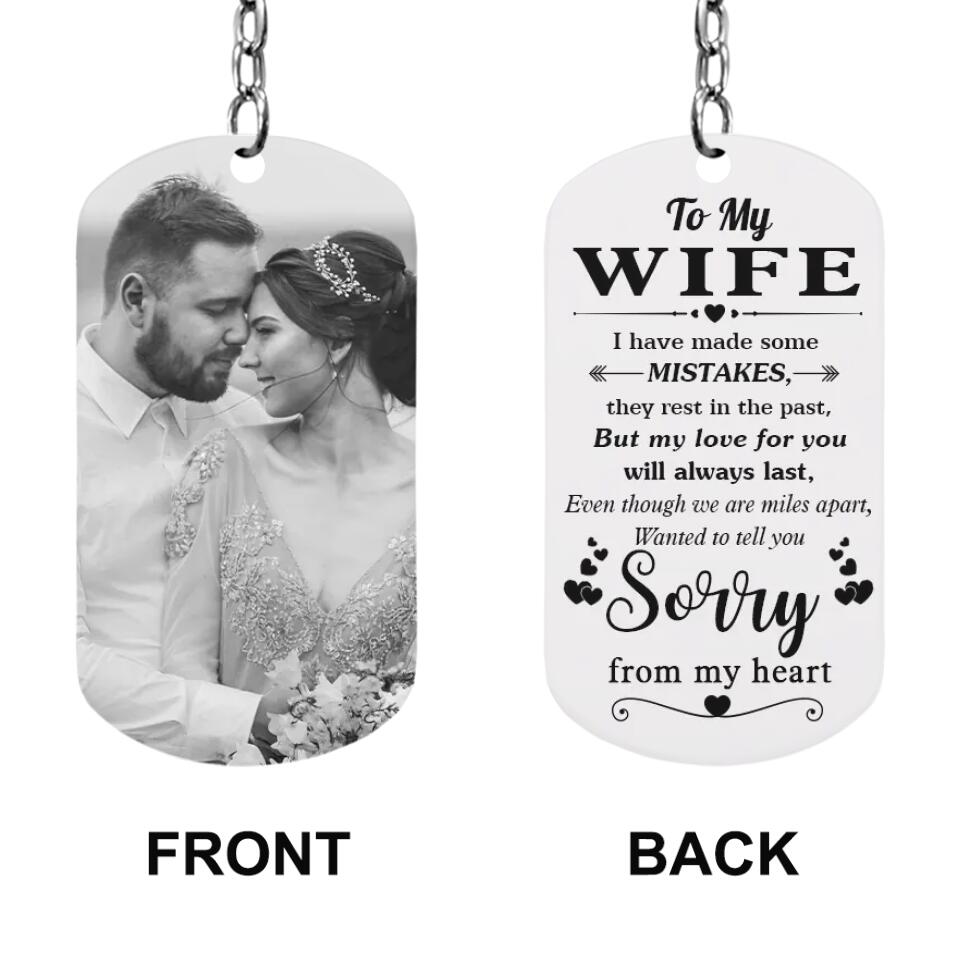 Sorry Wife From My Heart - Personalized Keychain - Sorry Wife Gifts