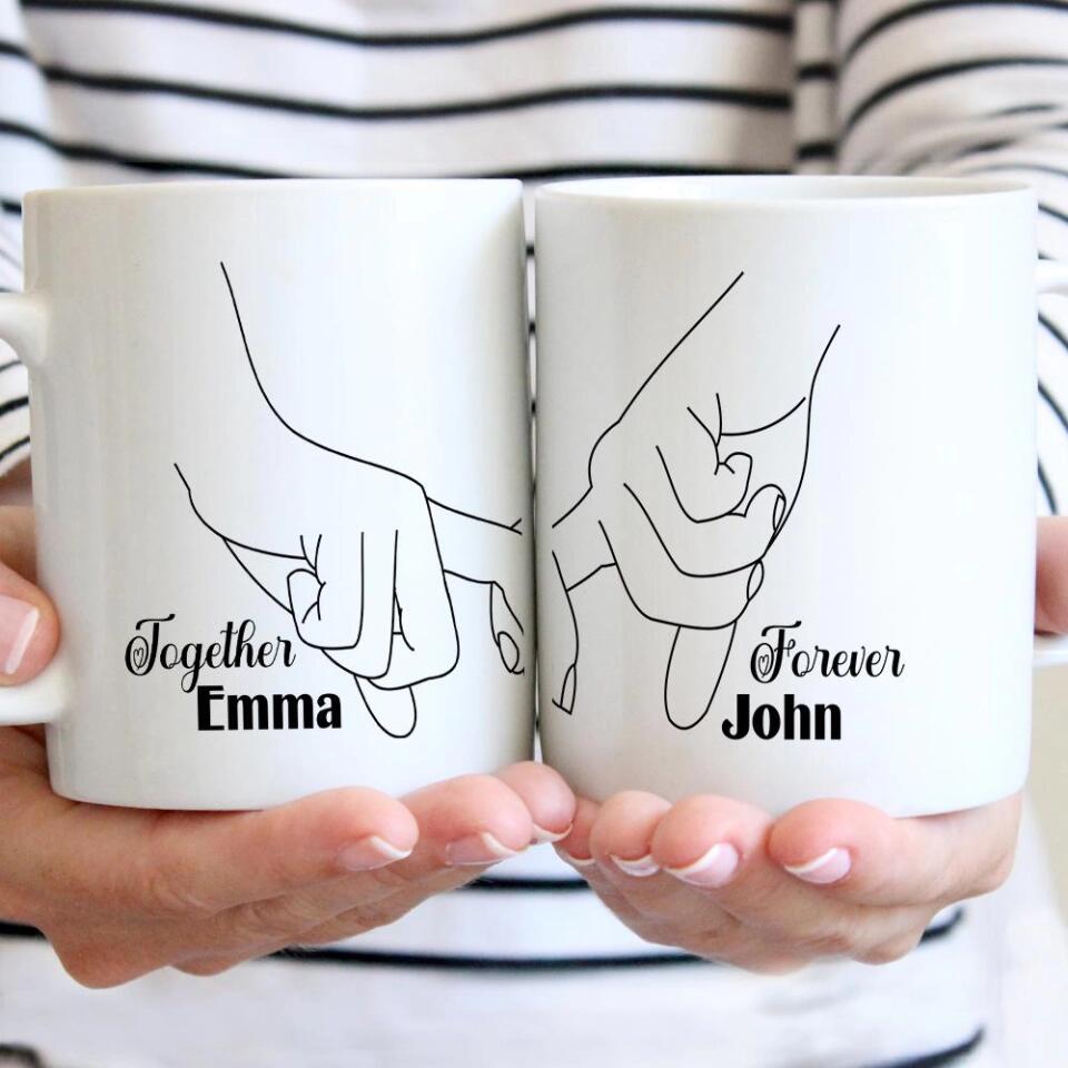 Personalized Valentine Gifts - Custom Gifts for Couple Mug 3 Styles - Personalized White Mug