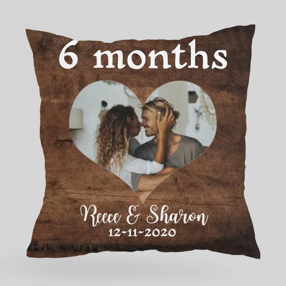 When I Say I Love You More Couple Saying, Custom Name Photo And Date, Personalized Pillow Gift For Anniversary