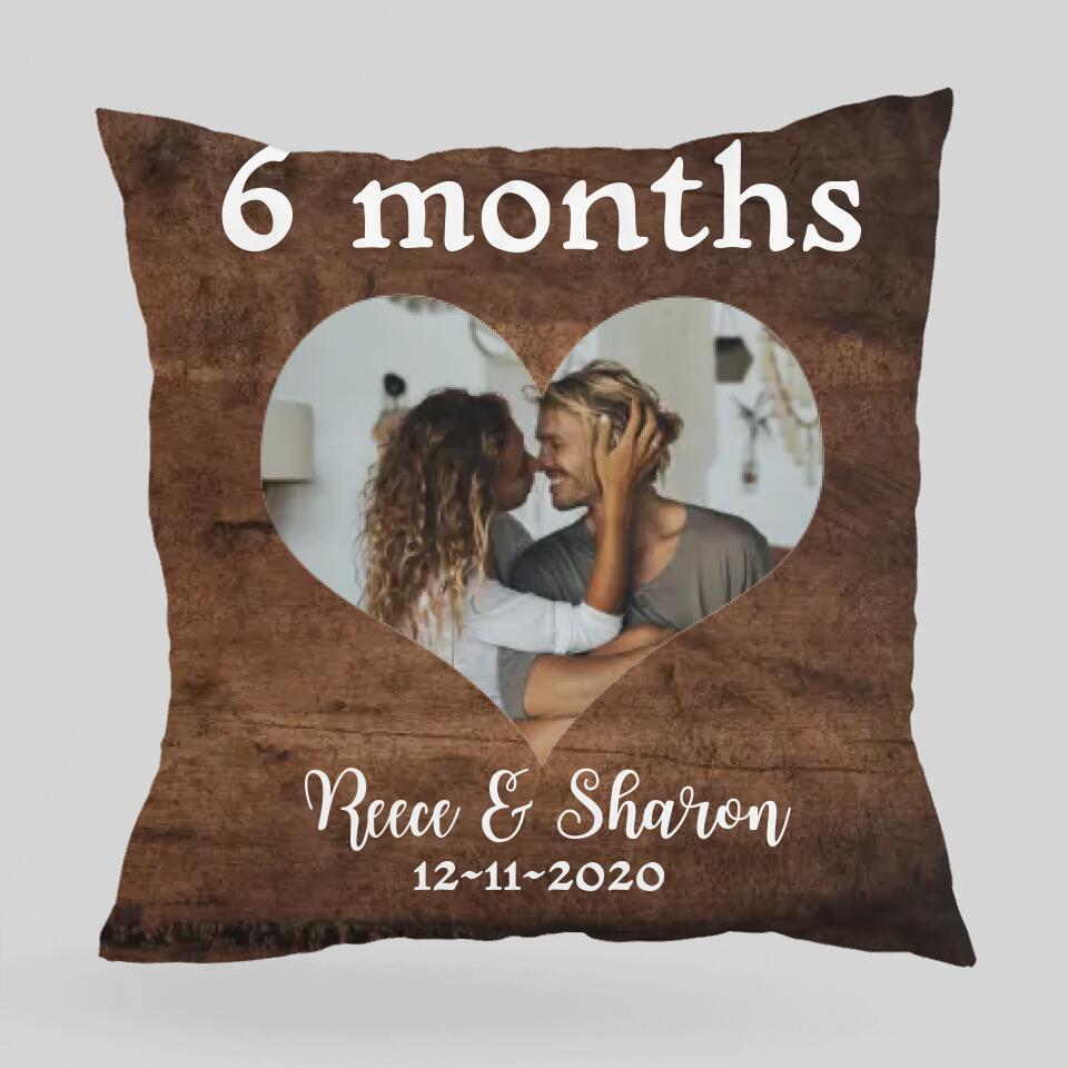 When I Say I Love You More Couple Saying, Custom Name Photo And Date, Personalized Pillow Gift For Anniversary