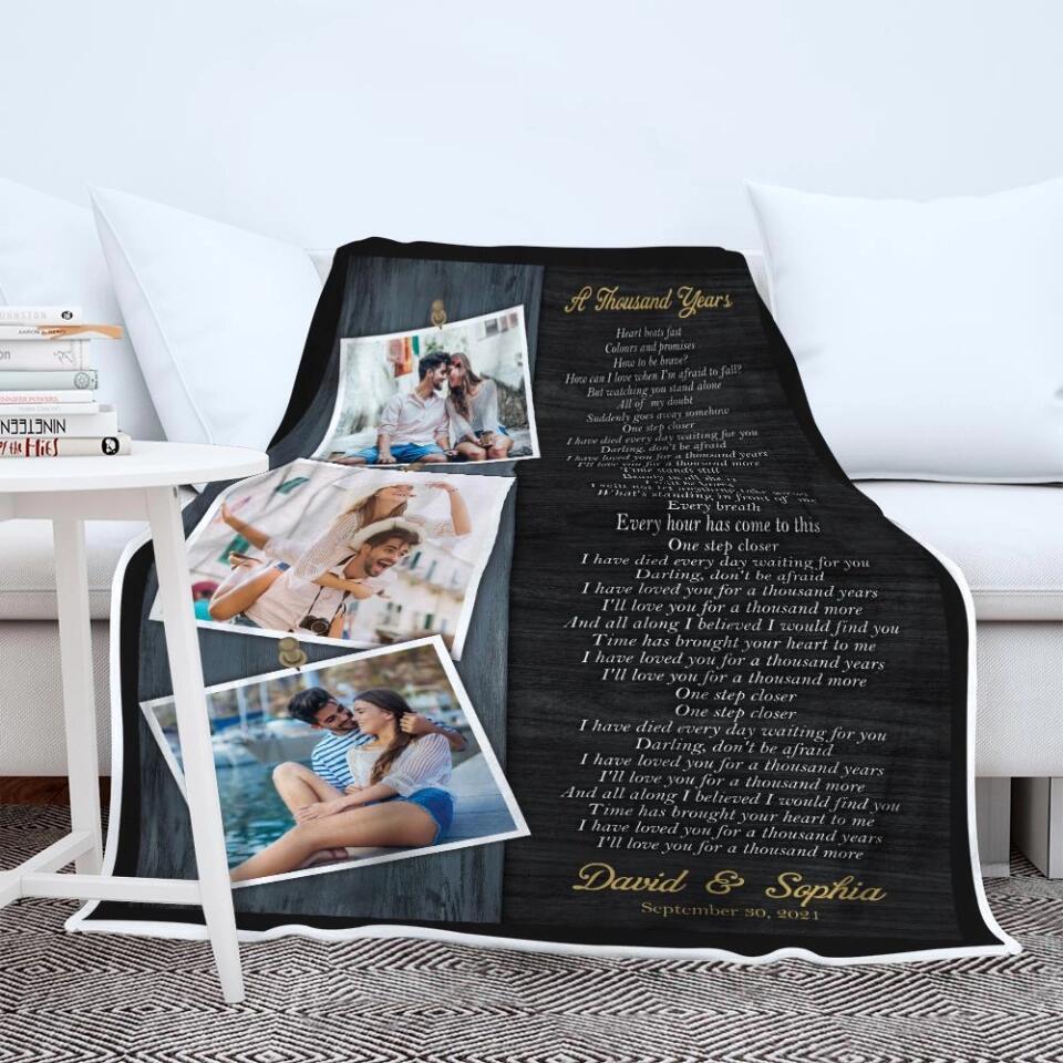 Love Song And Lyrics Custom Blanket Anniversary Gift For Couples