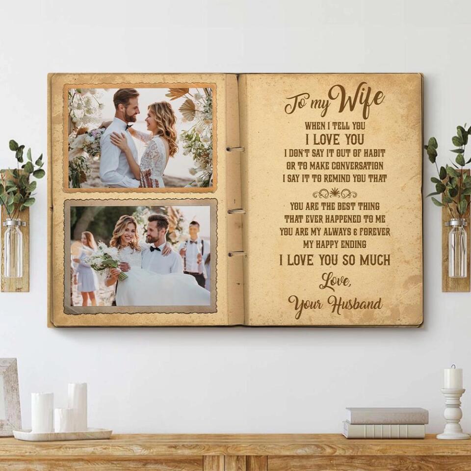 Notebook To My Wife Custom Canvas Poster Anniversary Gift For Her
