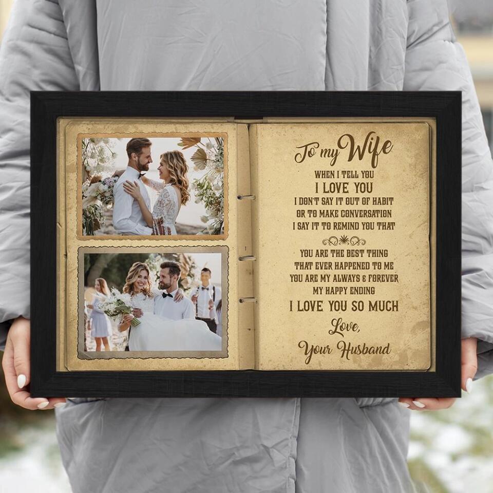 Notebook To My Wife Custom Canvas Poster Anniversary Gift For Her