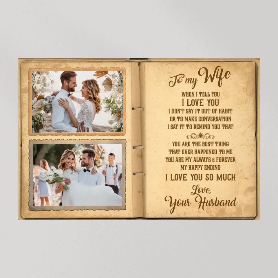 Notebook To My Wife Custom Canvas Poster Anniversary Gift For Her