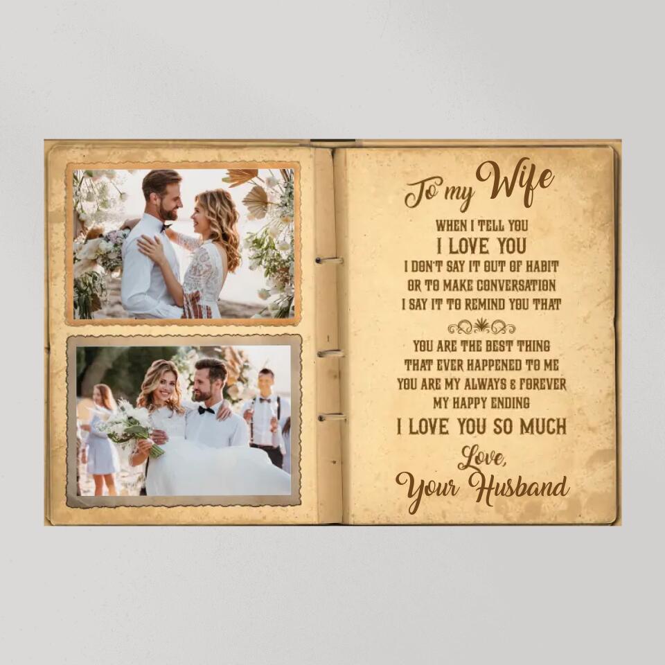 Notebook To My Wife Custom Canvas Poster Anniversary Gift For Her
