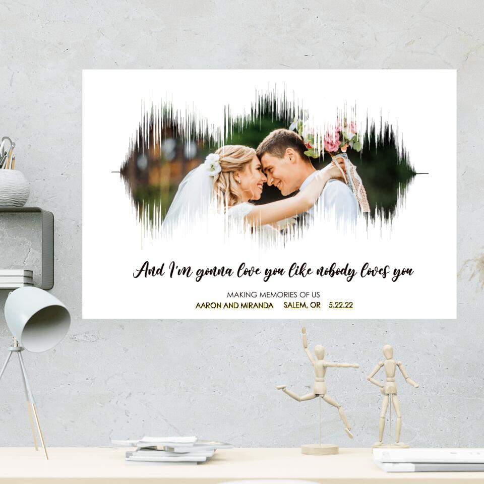 I'm Gonna Love You Like Nobody Loves You Custom Canvas Poster Anniversary Gift For Couples