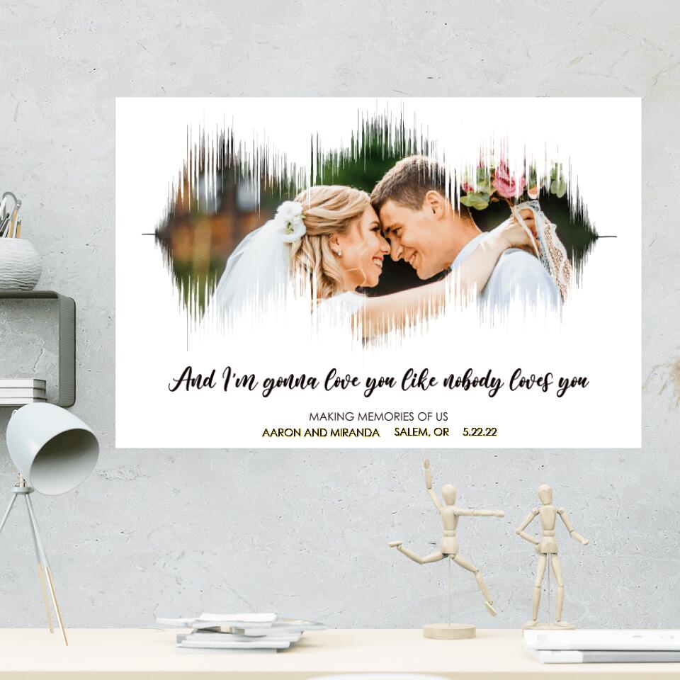 I'm Gonna Love You Like Nobody Loves You Custom Canvas Poster Anniversary Gift For Couples