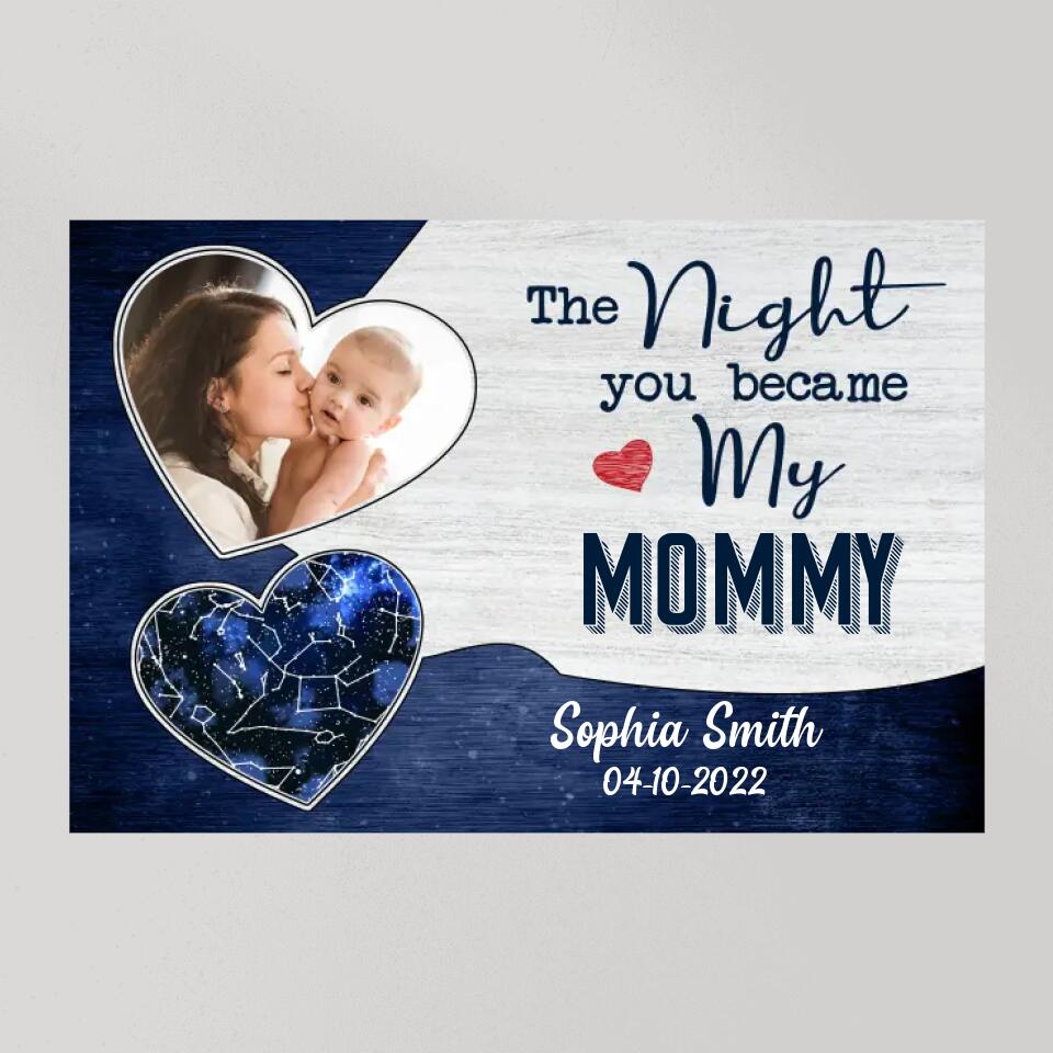 The Night You Became My Daddy Mommy Custom Canvas Poster Mother's Day Gift