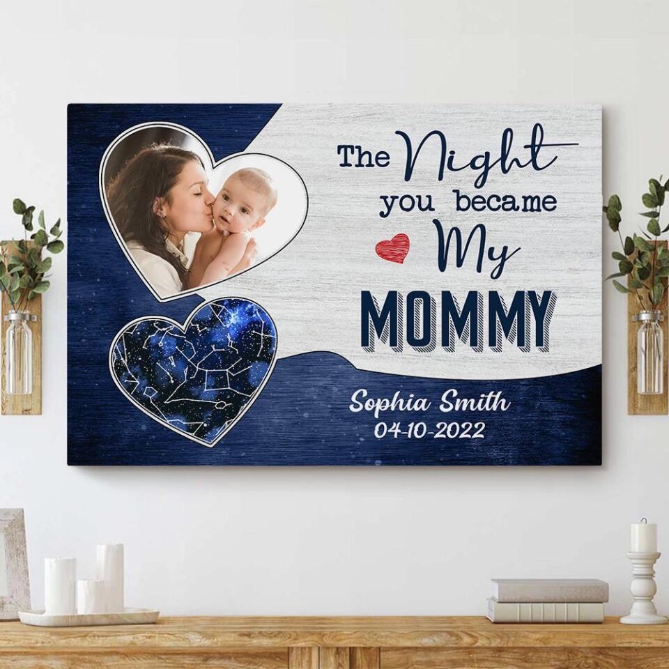The Night You Became My Daddy Mommy Custom Canvas Poster Mother's Day Gift