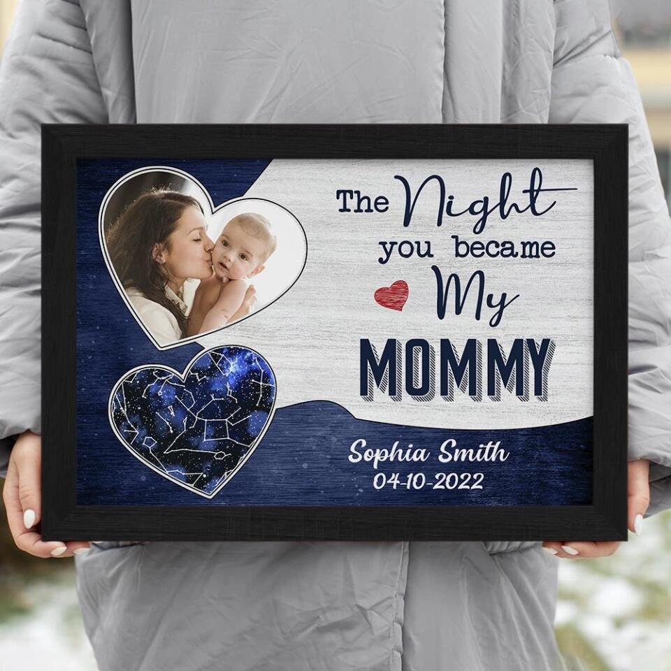 The Night You Became My Daddy Mommy Custom Canvas Poster Mother's Day Gift