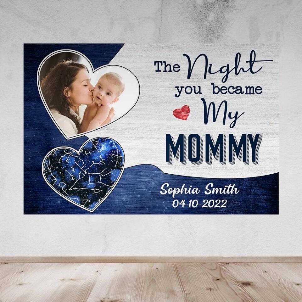 The Night You Became My Daddy Mommy Custom Canvas Poster Mother's Day Gift
