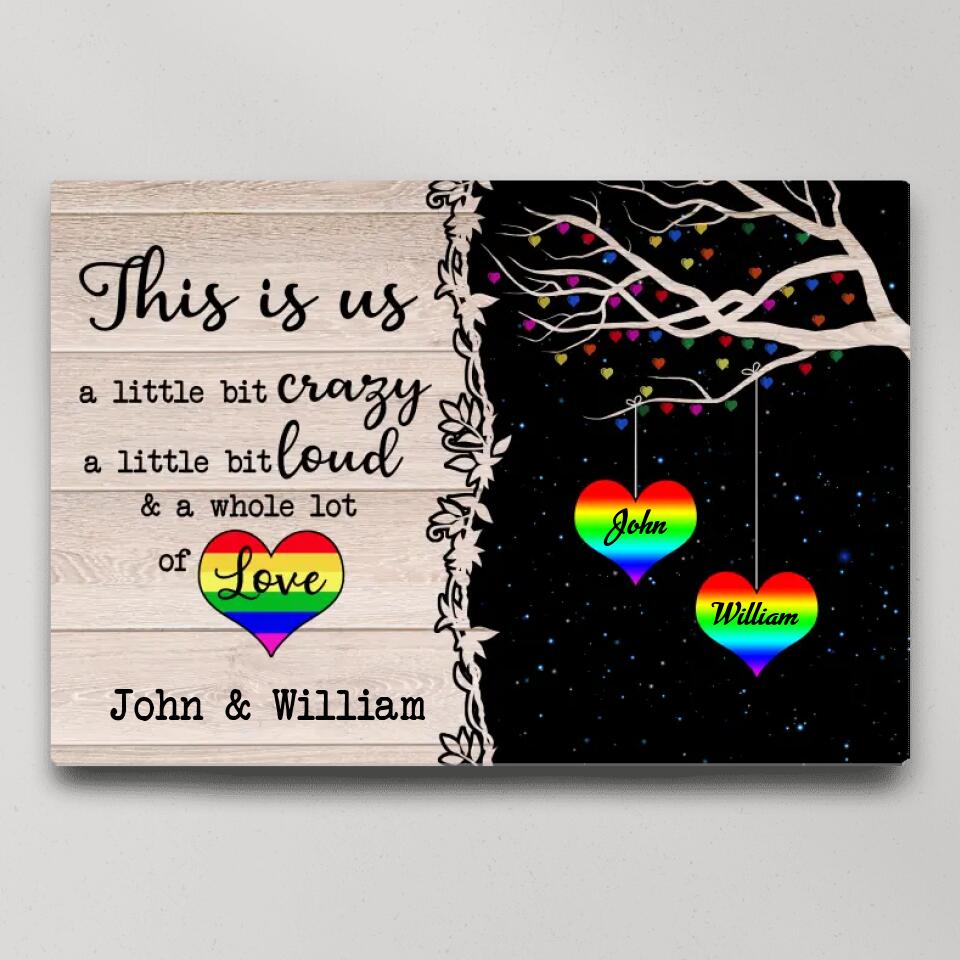 LGBT This Is Us Custom Canvas Poster Anniversary Gifts For Couples