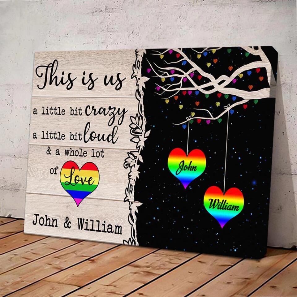 LGBT This Is Us Custom Canvas Poster Anniversary Gifts For Couples