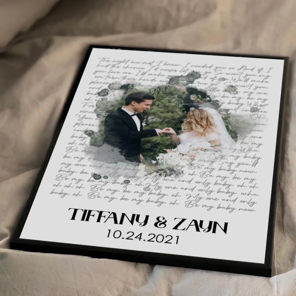 Time Fade Away Meaningful Song Lyrics Custom Canvas Poster Anniversary Gift For Couples