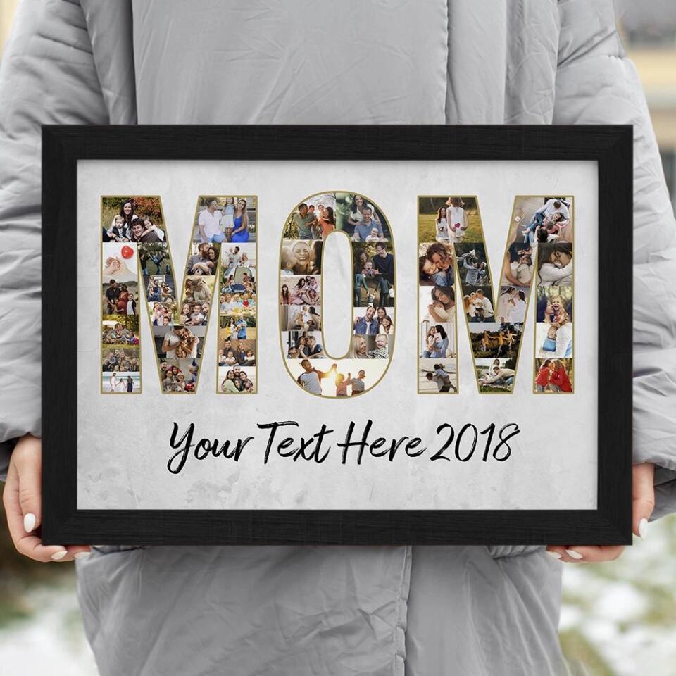 Mom We Love You To The Moon And Back Custom Canvas Poster Birhtday Gift For Mom