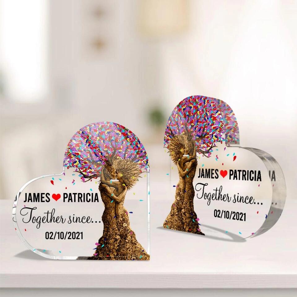 Together Since Custom Acrylic Plaque Anniversary Gift For Couples