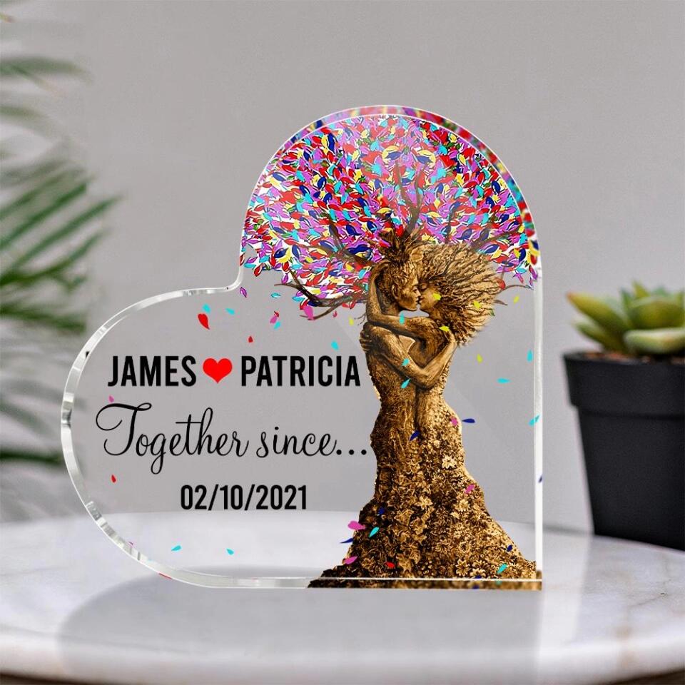 Together Since Custom Acrylic Plaque Anniversary Gift For Couples