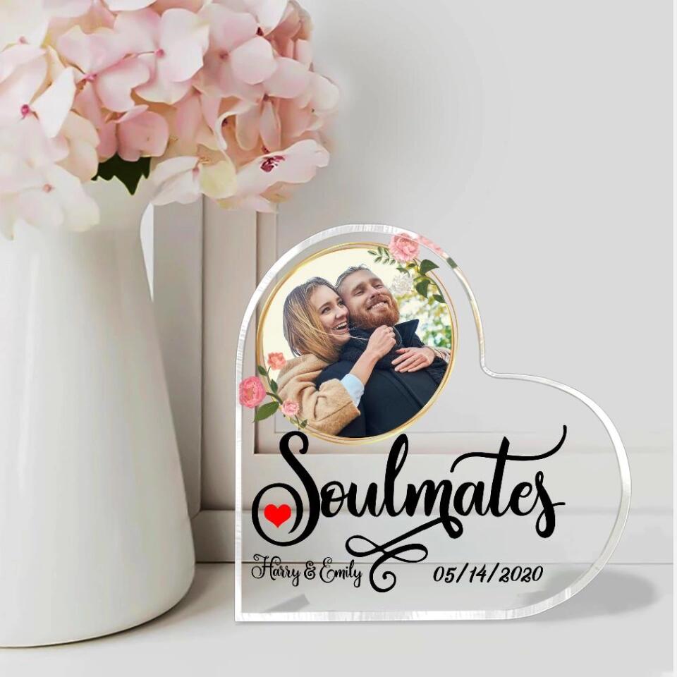 Soulmates Custom Name-Best Personalized Heart Shape Acrylic Gift For Anniversary Girlfriends Boyfriends Husband And Wife-209IHNTHAP670