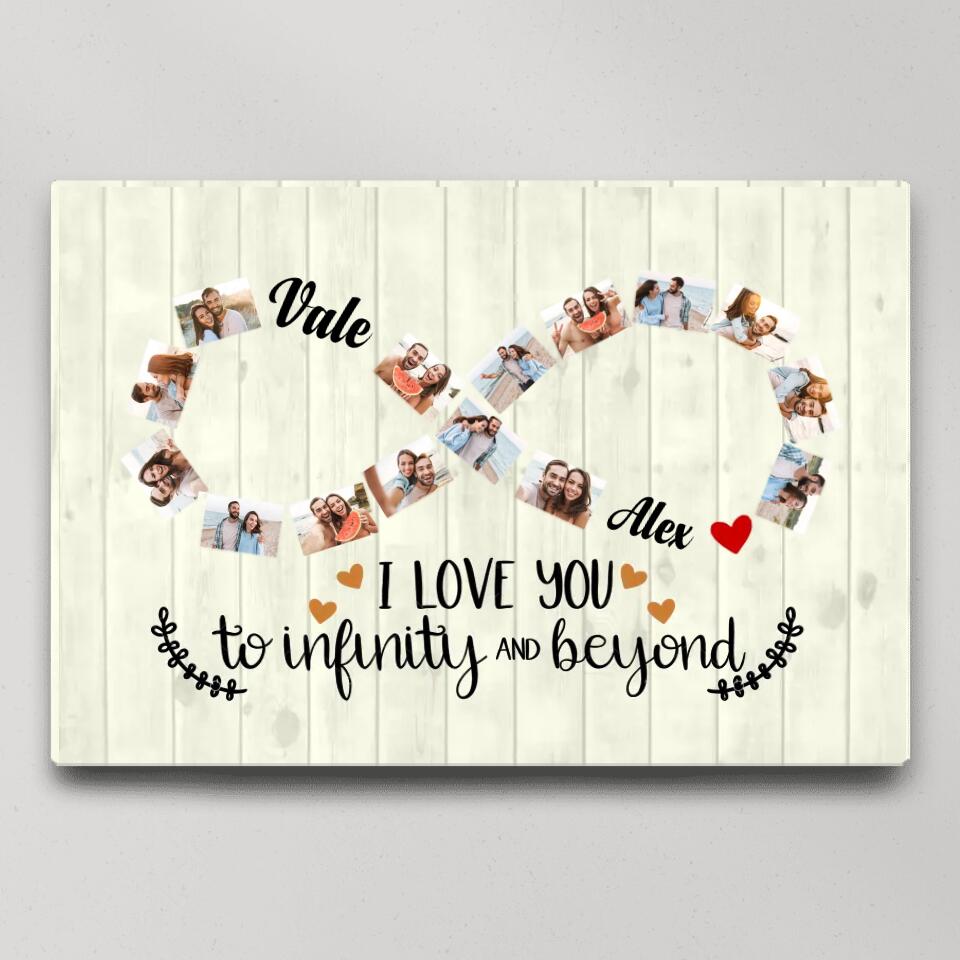 I Love You To Infinity And Beyond Custom Canvas Poster Anniversary Gift For Couples