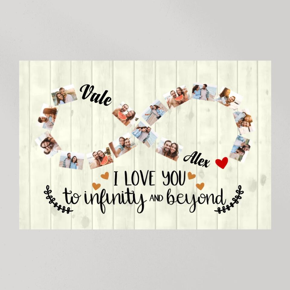 I Love You To Infinity And Beyond Custom Canvas Poster Anniversary Gift For Couples