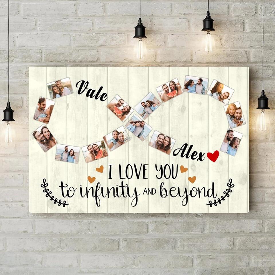 I Love You To Infinity And Beyond Custom Canvas Poster Anniversary Gift For Couples