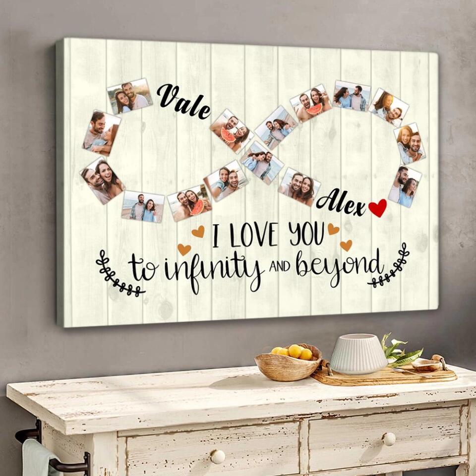 I Love You To Infinity And Beyond Custom Canvas Poster Anniversary Gift For Couples