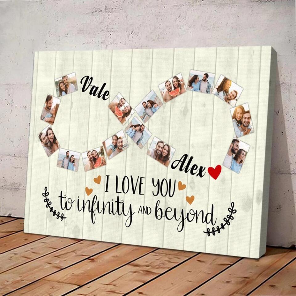 I Love You To Infinity And Beyond Custom Canvas Poster Anniversary Gift For Couples