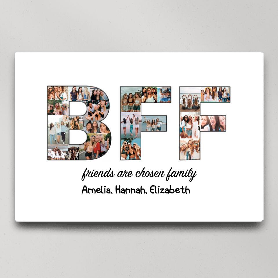 BFF Friends Are Chosen Family Custom Canvas Poster Gift For Friends