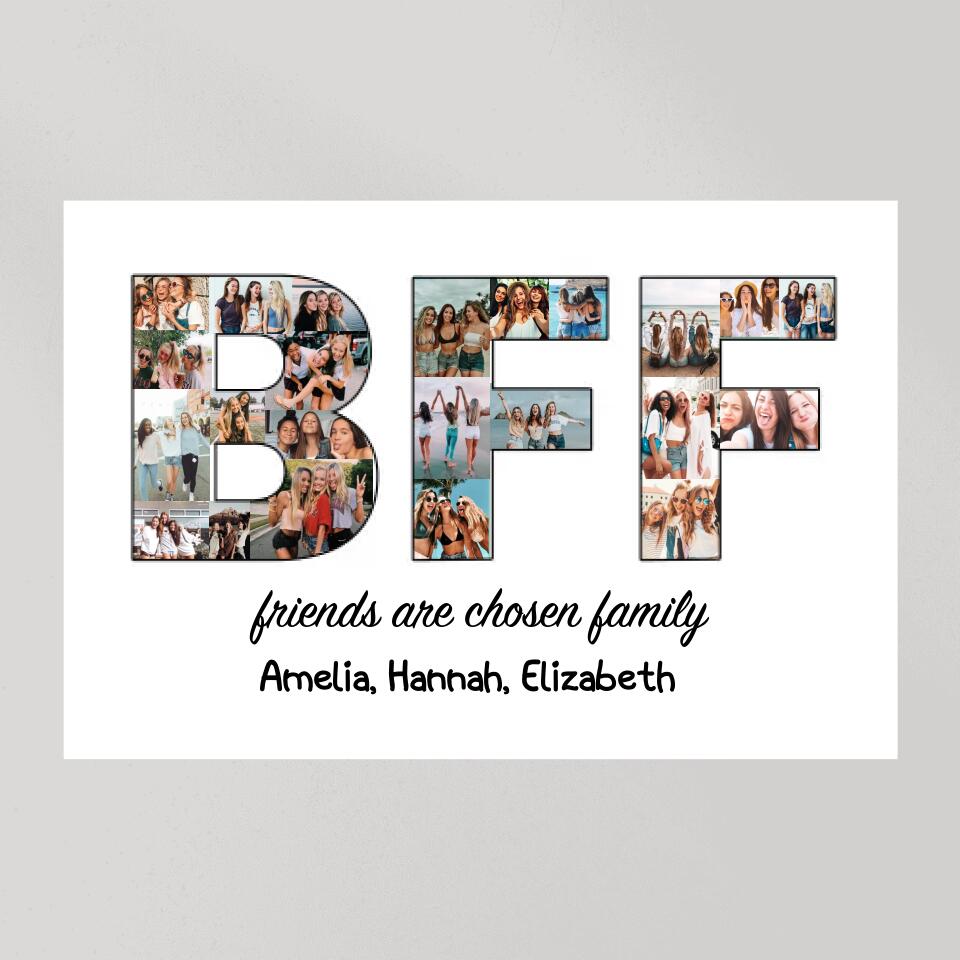 BFF Friends Are Chosen Family Custom Canvas Poster Gift For Friends