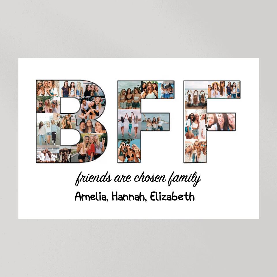 BFF Friends Are Chosen Family Custom Canvas Poster Gift For Friends