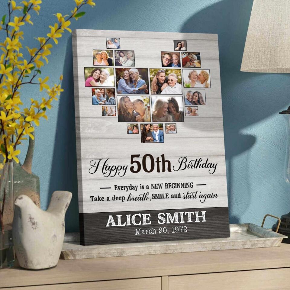 Every Day Is A New Beginning Custom Canvas Poster Birthday Gift For Parents