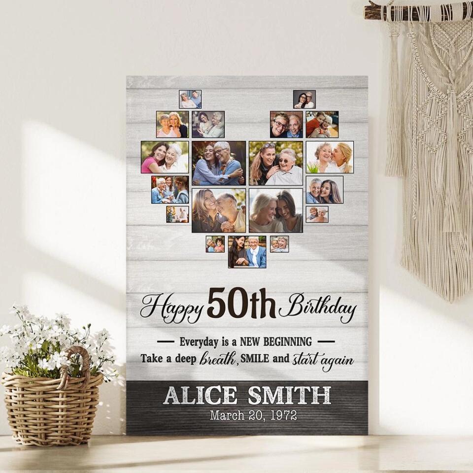 Every Day Is A New Beginning Custom Canvas Poster Birthday Gift For Parents