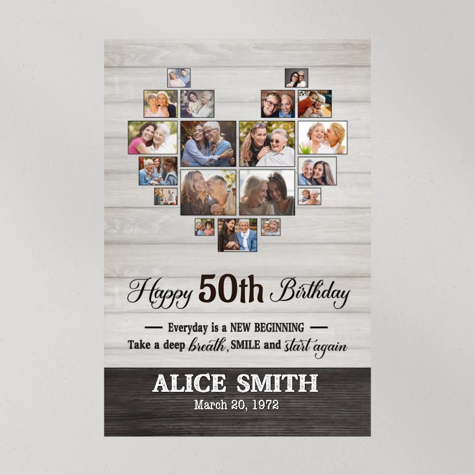 Every Day Is A New Beginning Custom Canvas Poster Birthday Gift For Parents