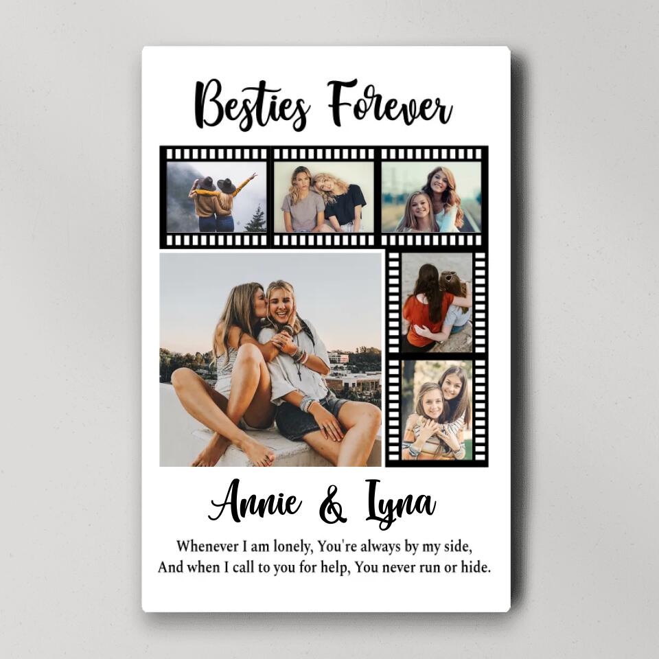 Besties Forever Custom Canvas Poster Anniversary Gift For Friends